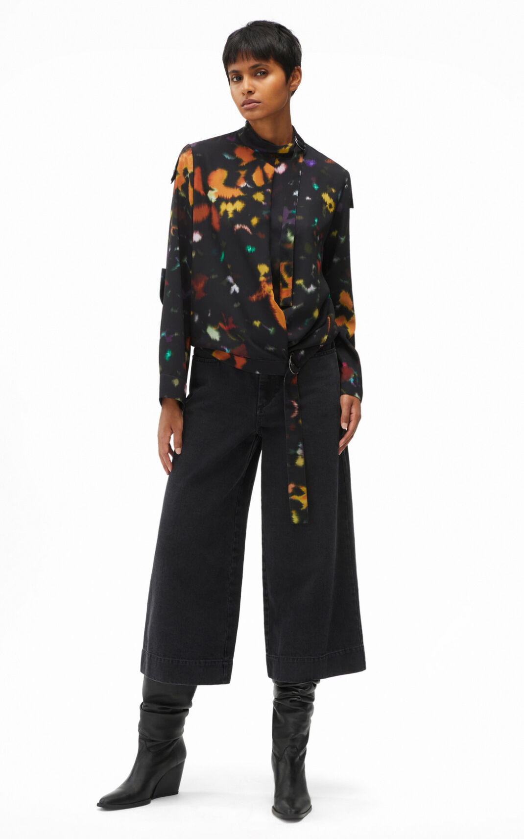 Kenzo Abstract Floral wrap Skjorta Dam | 47390-JGNV